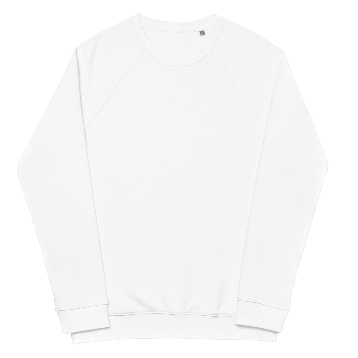 Unisex organic raglan sweatshirt