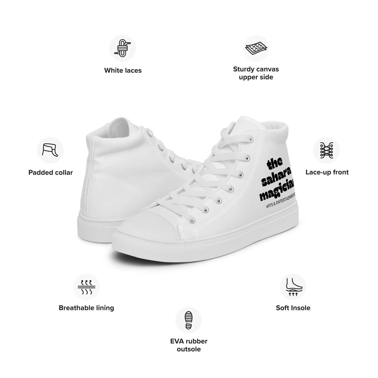 Women’s high top canvas shoes